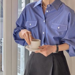 Best!清新直條襯衫