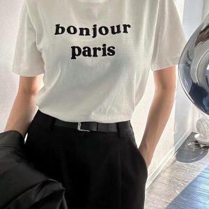 Bonjour!早安巴黎短T