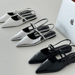 氣質尖頭簍空低跟鞋