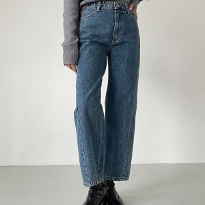 復古高腰牛仔褲 SML