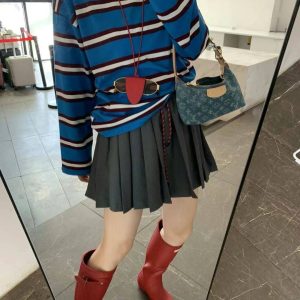 miu系條紋長袖上衣